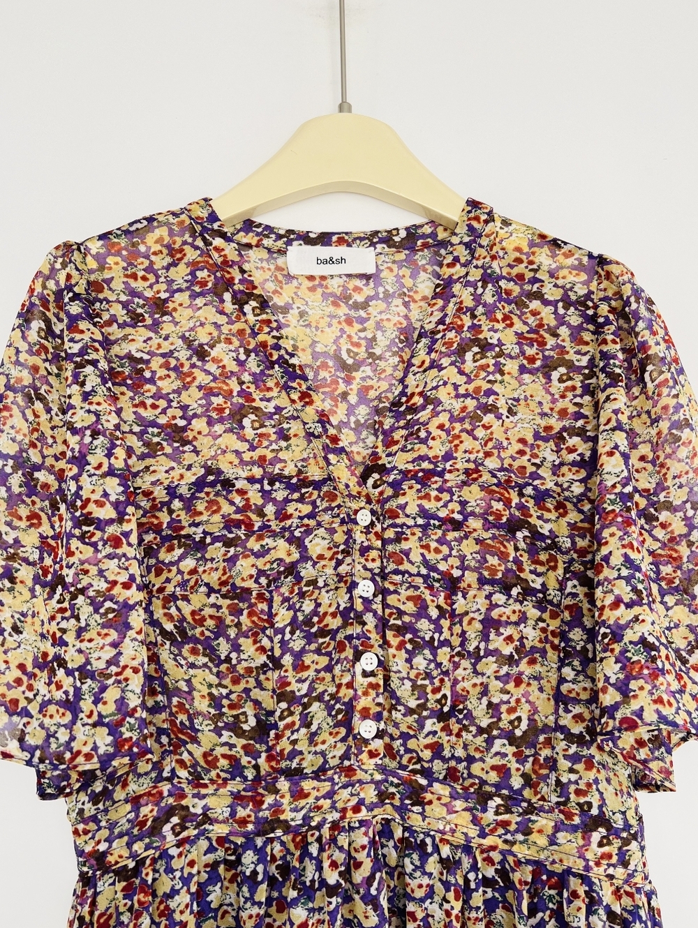 Ba&sh LARIOL short-sleeved dress - Picture 9 of 14